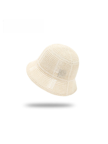 Haila - Round Crown Solid Color Women's Bucket Hat