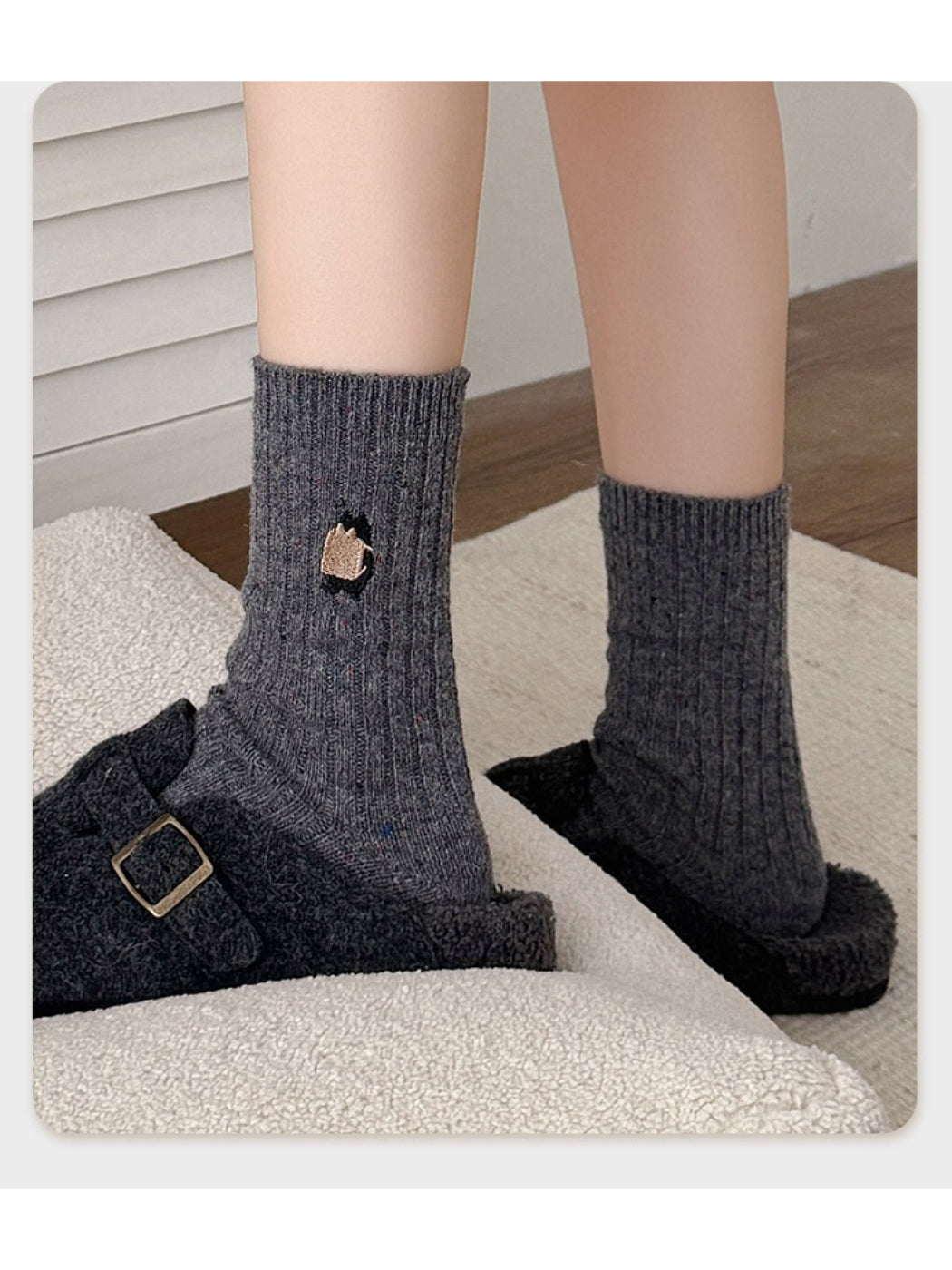 Rufia - Small Animal Detail Crew Socks