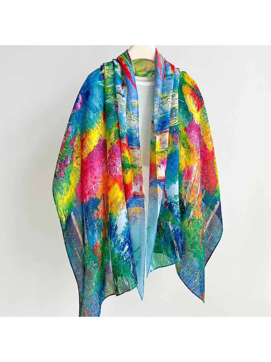 Scarvii - Vibrant Oil-Painting Style Abstract Scarf