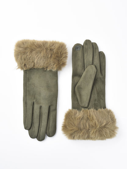 Gloving - Women's Faux Fur-Cuff Winter Gloves