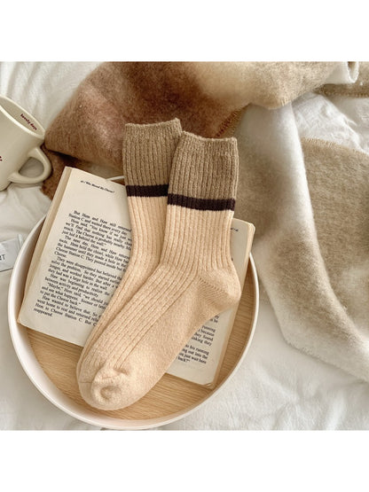Rufia - Classic Colorblock Stripe Crew Socks