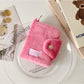 Cosbai - Solid Color Fold Over Plush Coin Purse