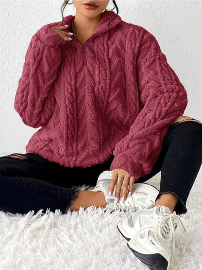 Crosa Casual Zip Pullover Sweatshirt for Women alternate product view