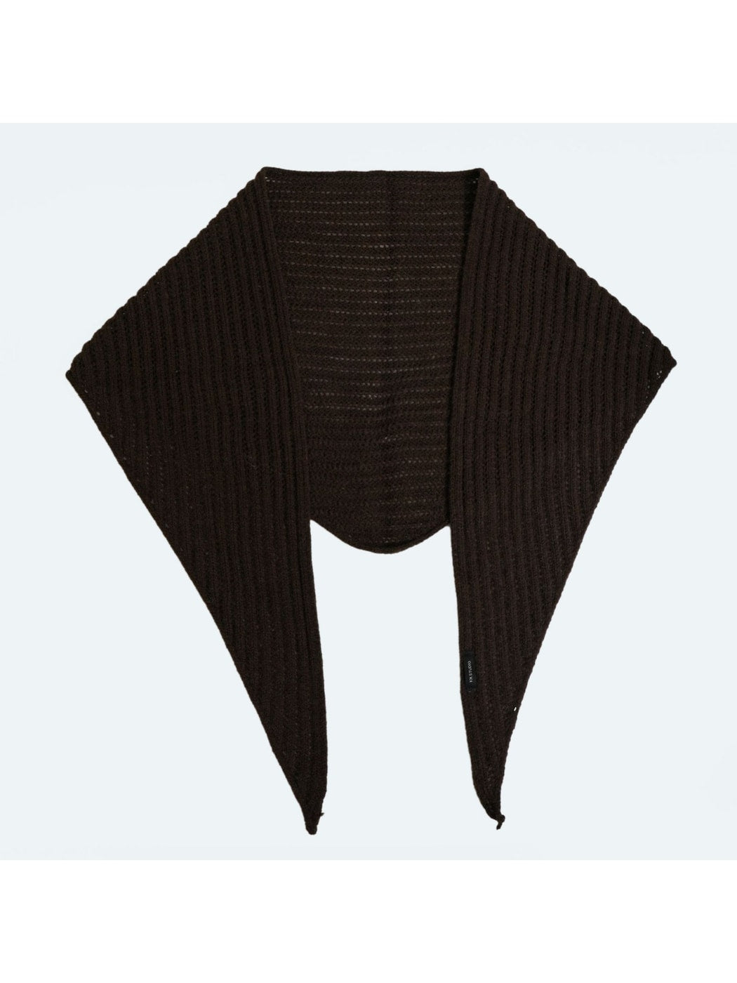 Scarvii - Solid Ribbed Knit Triangle Scarf