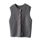 Crosa - Loose and Simple Classic Knit Vest for Women