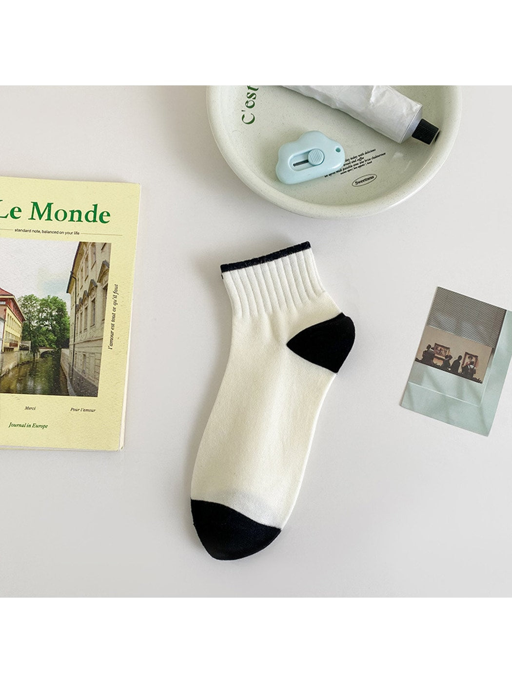Rufia - Minimal Color Block Ankle Socks