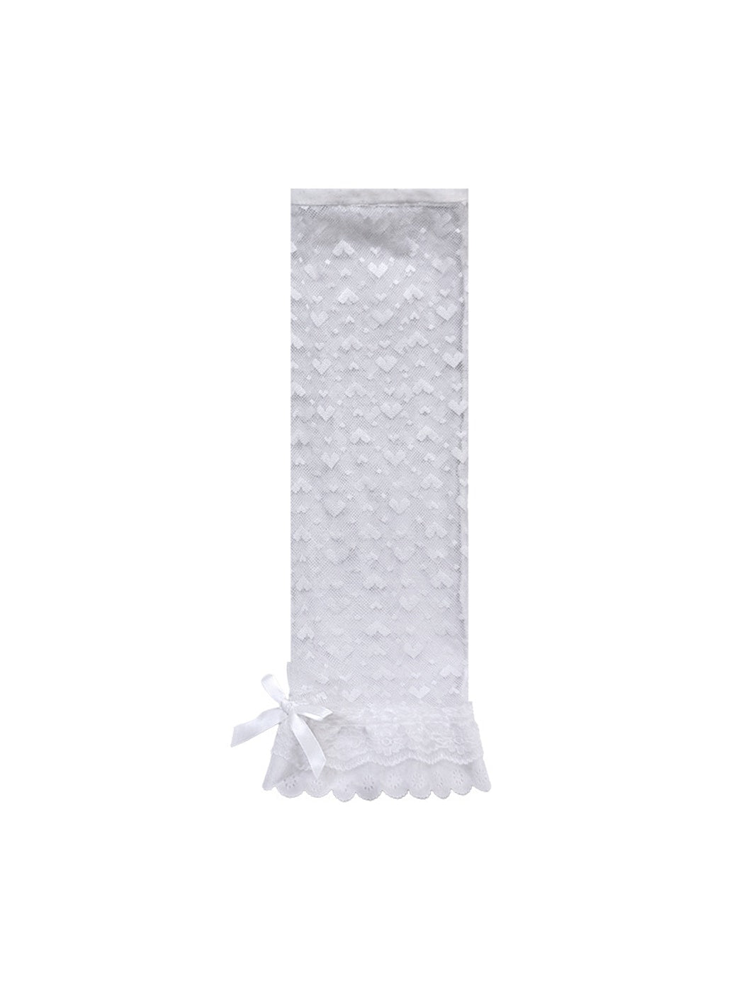Cozyra - Heart Pattern Sheer Lace Leg Warmers