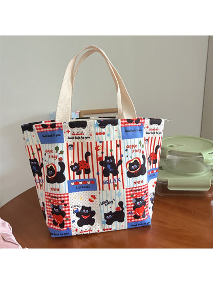 Cosbai - Rectangular Zipper Hand-Carry Lunch Bag