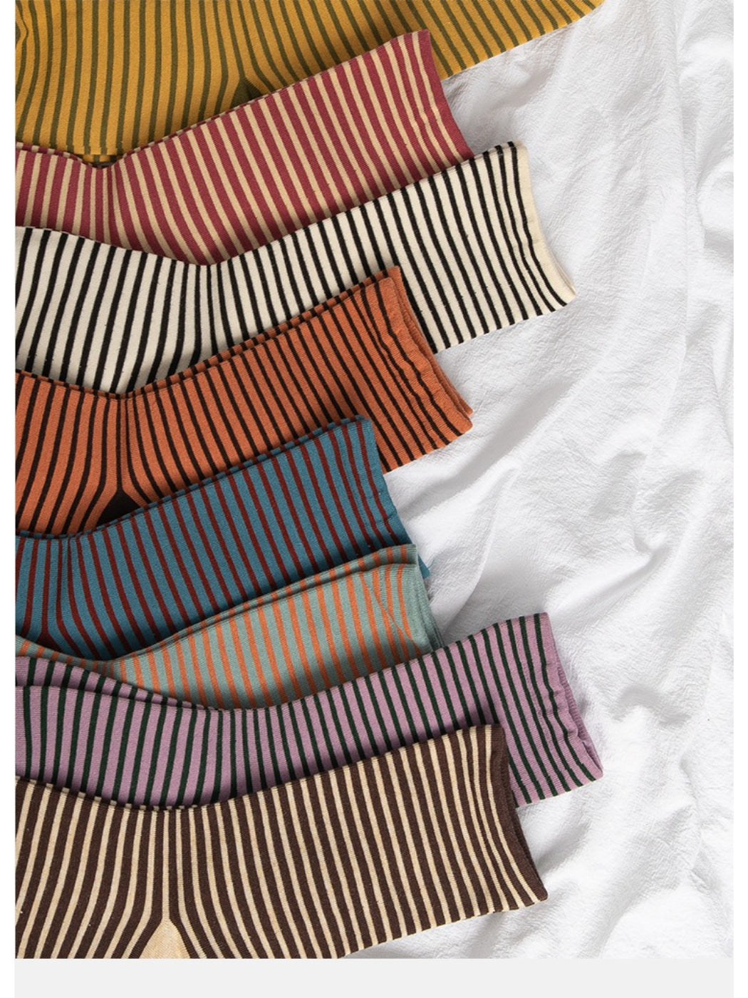 Rufia - Classic Multi Stripe Crew Socks