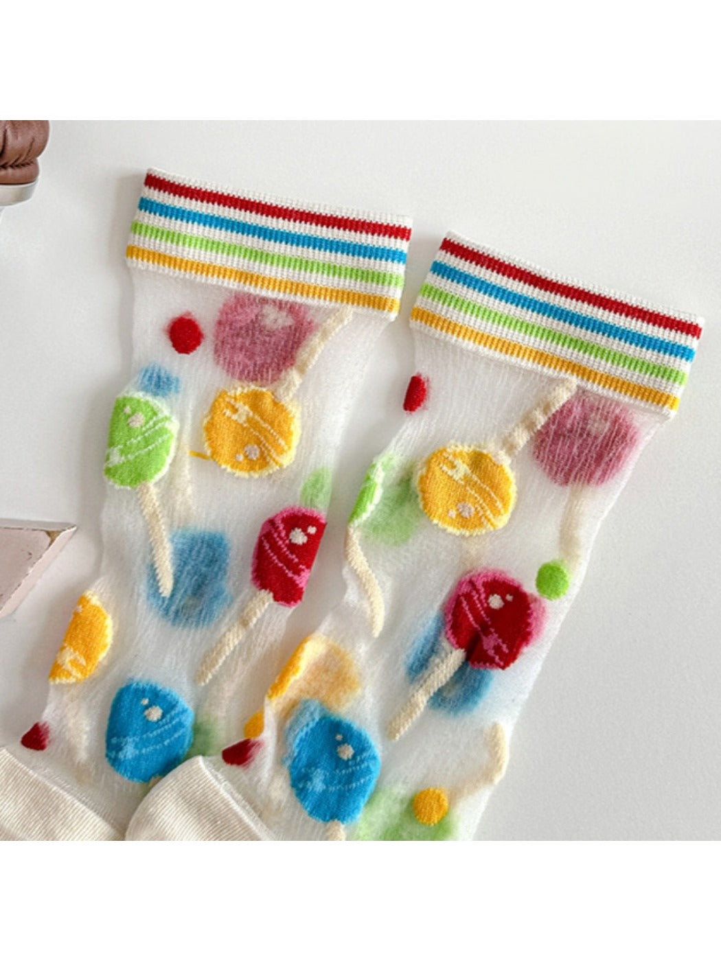 Rufia - Retro Cute Thin Mid-Calf Socks - Sweet & Breezy