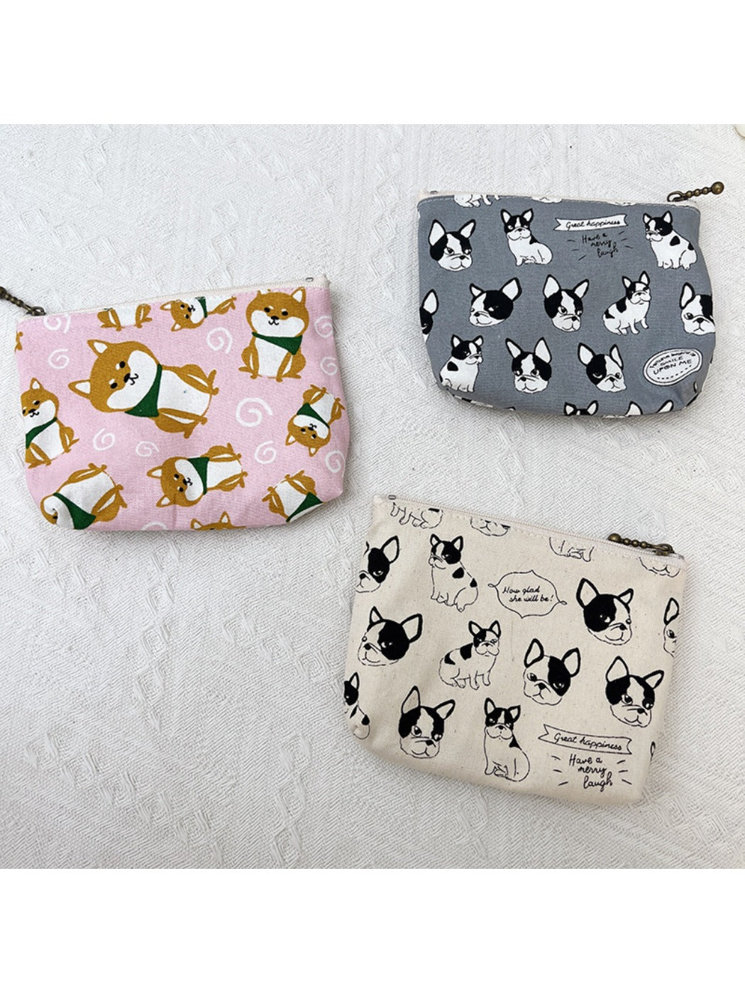 Cosbai cartoon coin purse with a cheerful animal design on fabric