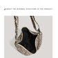 Cosbai - Large Capacity Single-shoulder Canvas Bag with Leopard Print