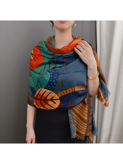 Scarvii - Abstract Botanical Patchwork Scarf