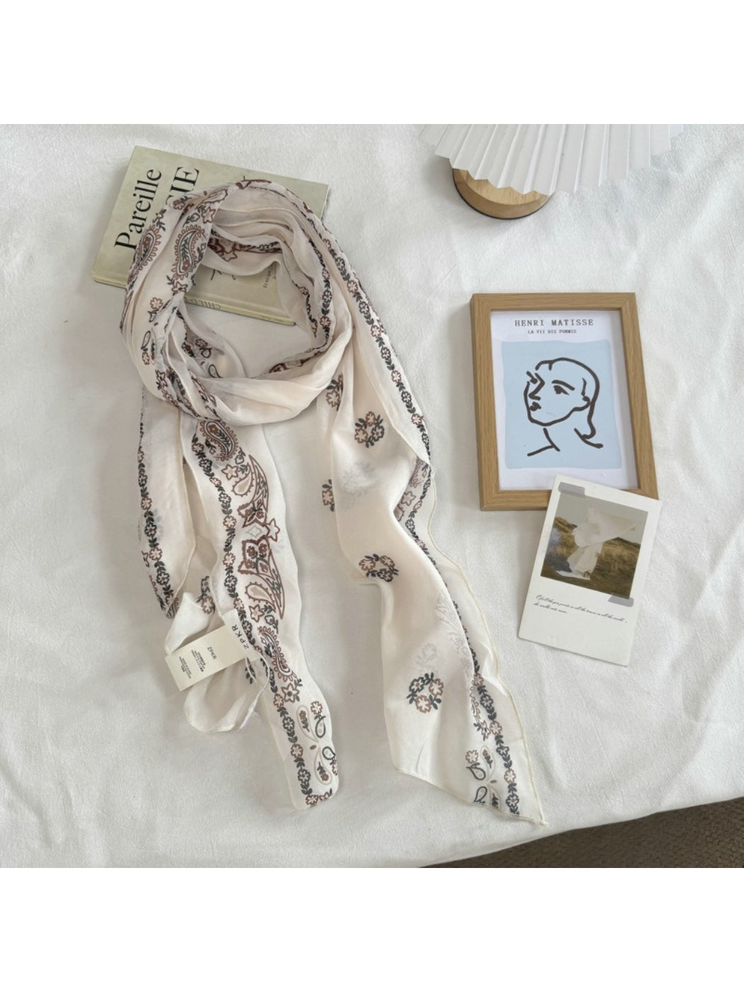 Scarvii - Vintage Print Long Scarf