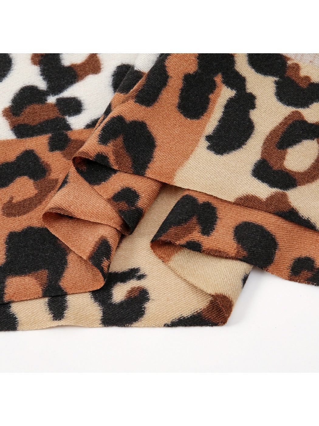 Scarvii - Leopard Patchwork Tassel Winter Scarf