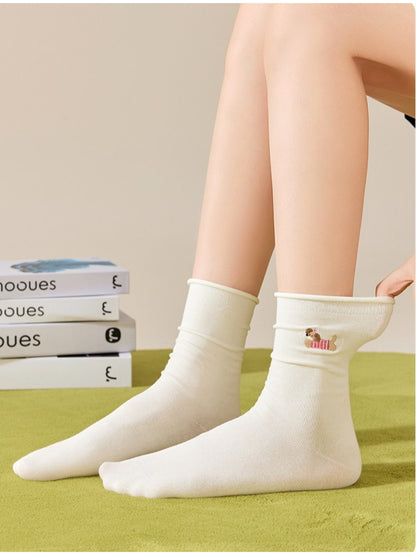 Rufia - Small Dog Motif Crew Socks