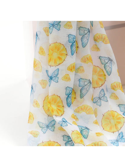 Scarvii - Butterfly Fruit Print Winter Scarf