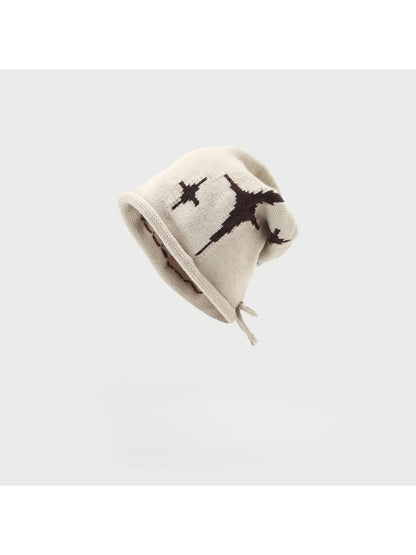 Haila - Star Pattern Knit Bucket Hat