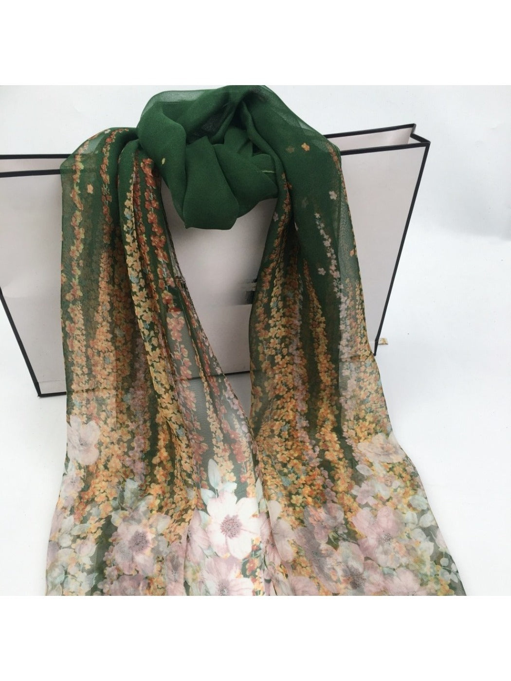 Scarvii - Floral Print Scarf - Lightweight & Elegant