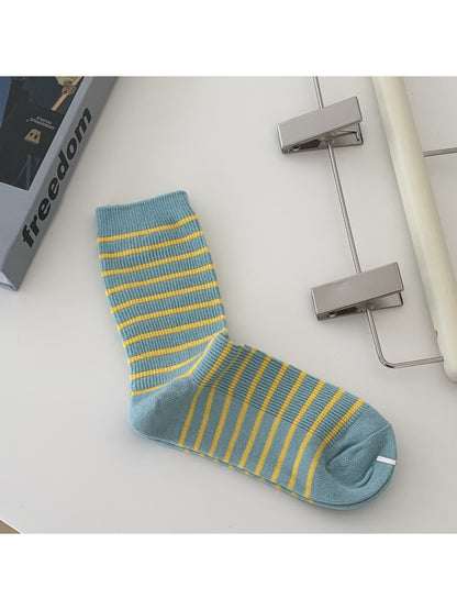 Rufia - Playful Striped Crew Socks