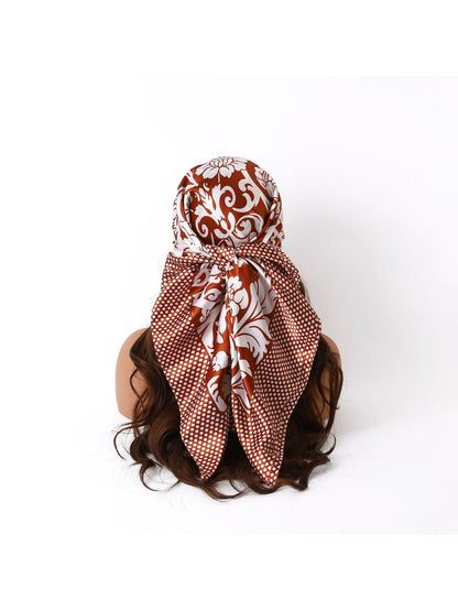 Scarvii - Baroque Ornate Floral Square Scarf