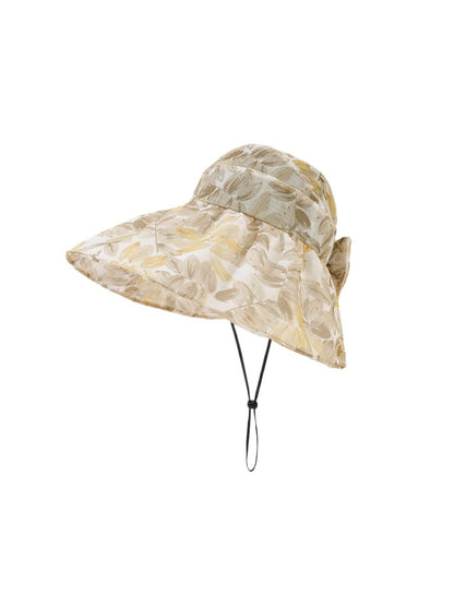 Haila garden print shade hat with wide brim on a white background