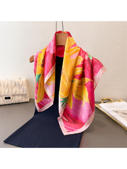Scarvii - Bold Blossom Art Print Square Scarf