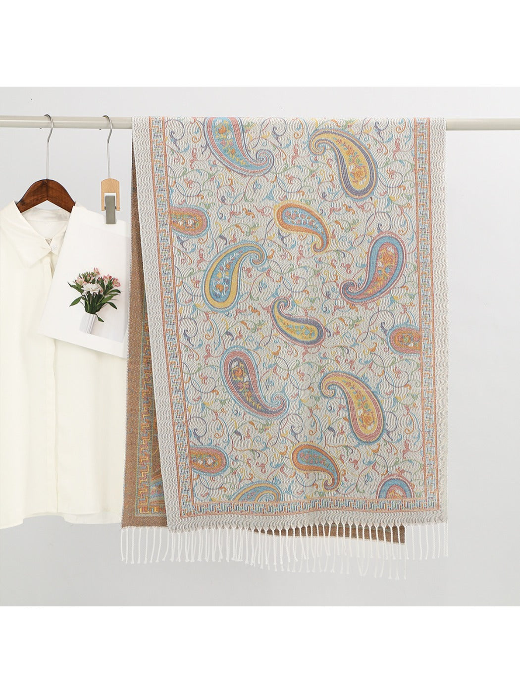 Scarvii - Winter Paisley Print Scarf Wrap - Versatile & Stylish
