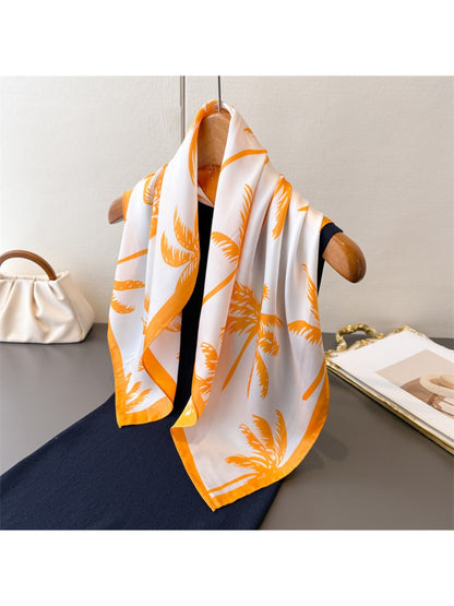 Scarvii Coastal Palm Pattern Square Scarf