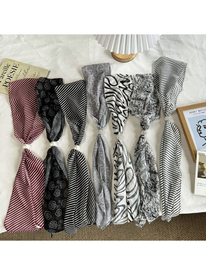 Scarvii - Simple Pattern Long Narrow Scarf