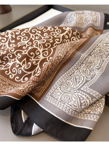 Scarvii - Square Scarf with Paisley Print