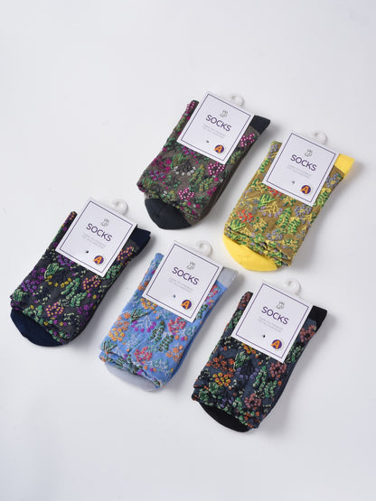 Rufia - Wild Bloom Texture Crew Socks