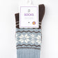 Rufia - Thickened Snowflake Patterned Mid-calf Socks