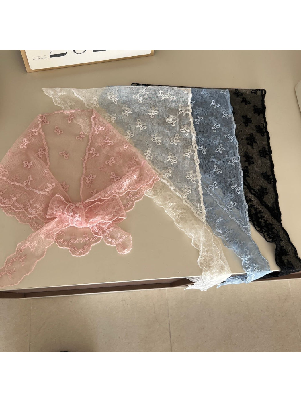 Scarvii Bow Lace Triangle Scarf product image