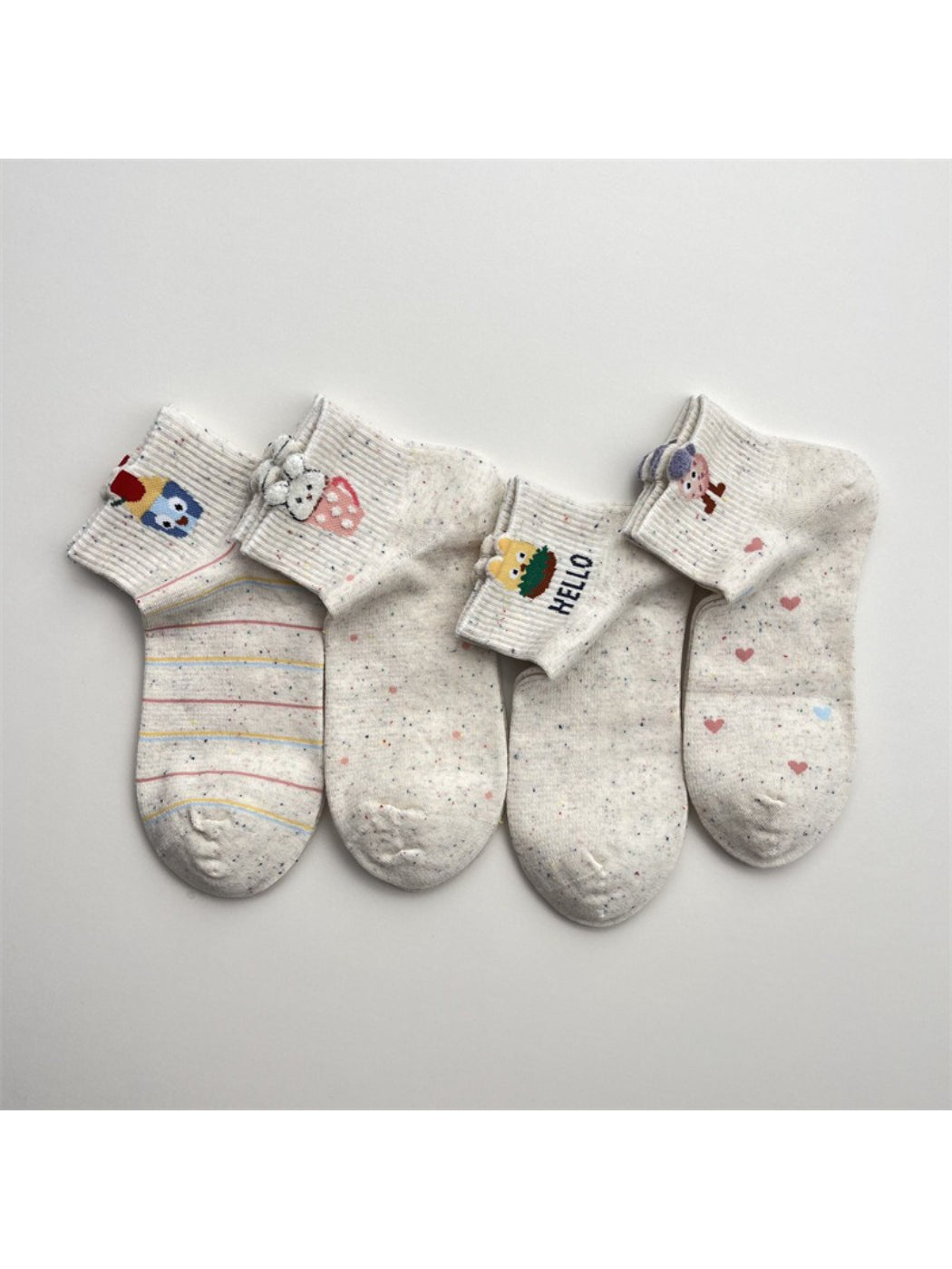 Rufia solid blue low cut socks
