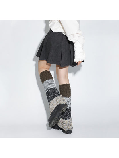 Cozyra - Y2K Style Colorblock Women's Leg Warmers