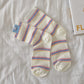 Rufia - Colorful Polka Dot Striped Mesh Crew Socks
