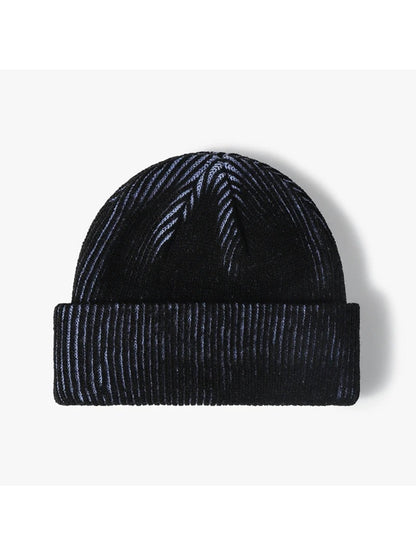 Haila - Contrast-Thread Ribbed Cuffed Knit Beanie