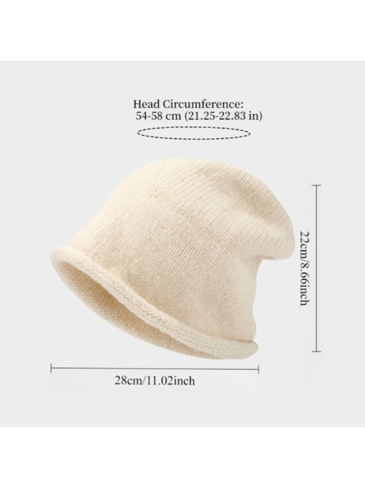 Haila - Winter Women's Rolled Brim Knitted Beanie