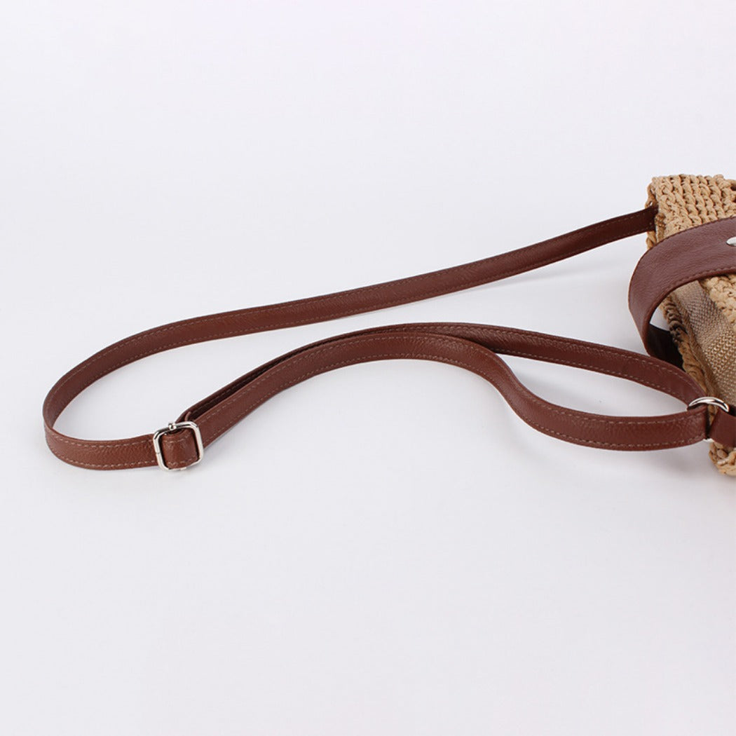 Cosbai Half Moon Woven Crossbody Bag hardware detail