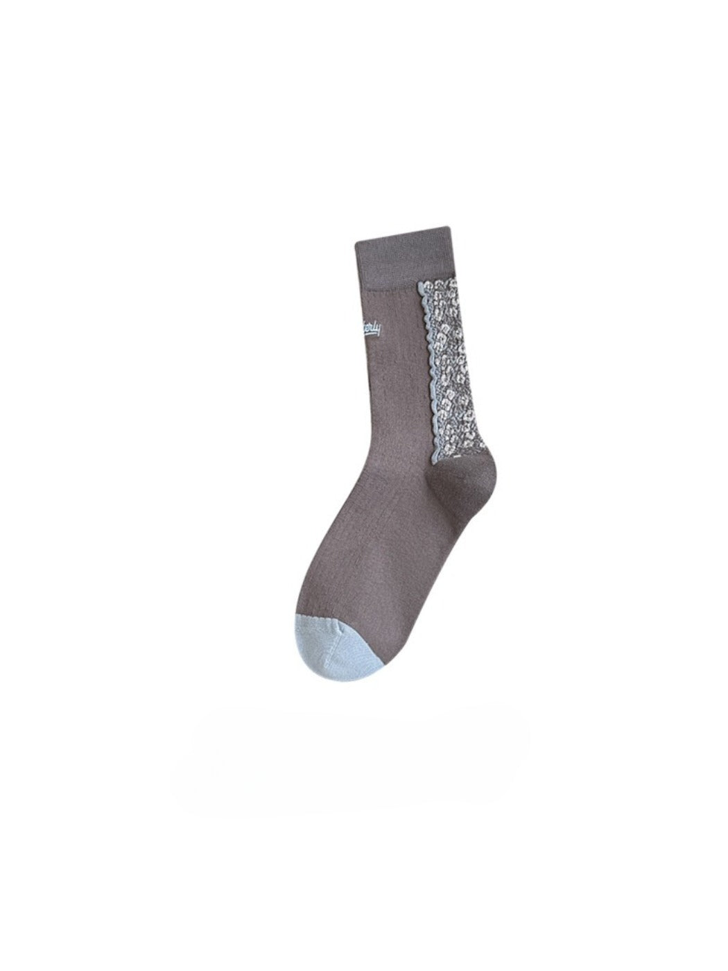 Rufia - Floral Lace-Edge Everyday Crew Socks