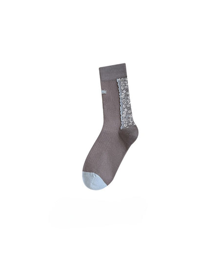 Rufia - Floral Lace-Edge Everyday Crew Socks