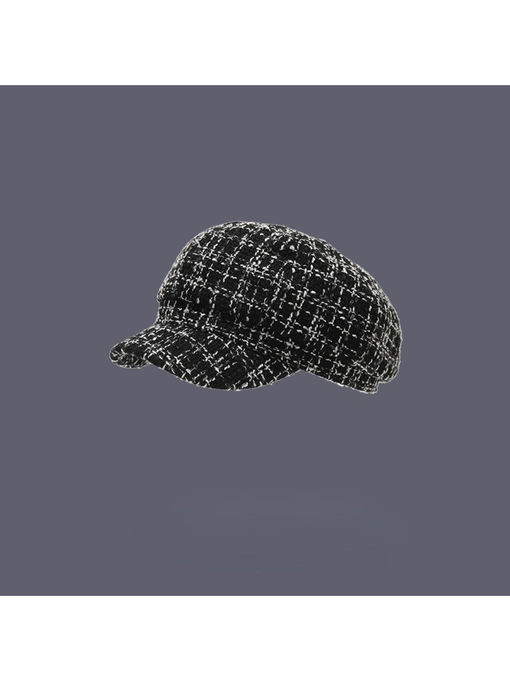 Haila - Textured Tweed Newsboy Hat