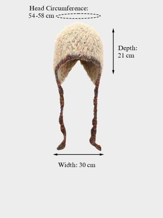 Haila – Fuzzy Earflap Winter Knitted Beanie