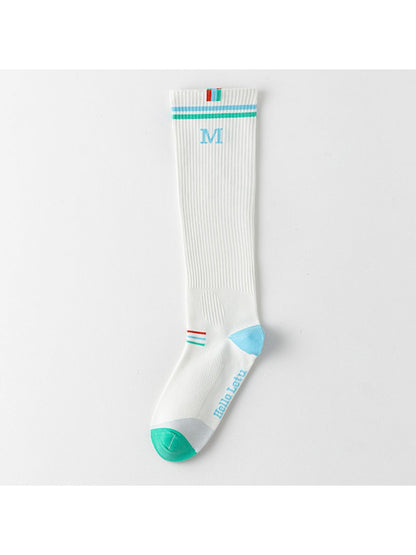 Rufia - Ribbed Ruffle Trim Mid-Calf Socks product image 5