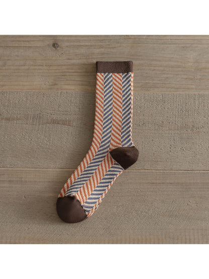 Rufia - Classic Plaid Winter Socks with Schoolgirl Style