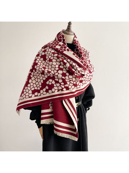 Scarvii - Reversible Retro Geometric Pattern Print Scarf & Shawl
