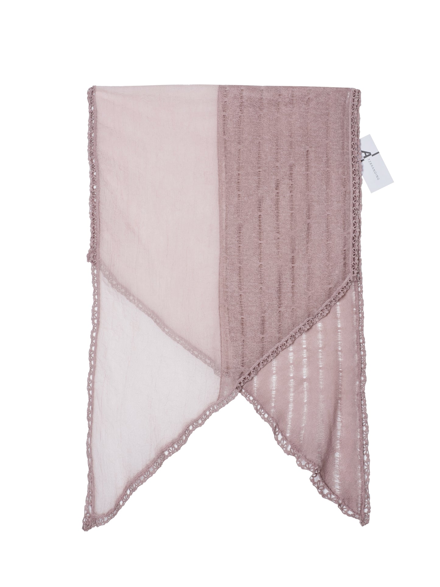 Scarvii - Vintage Bow Lace Trim Scarf