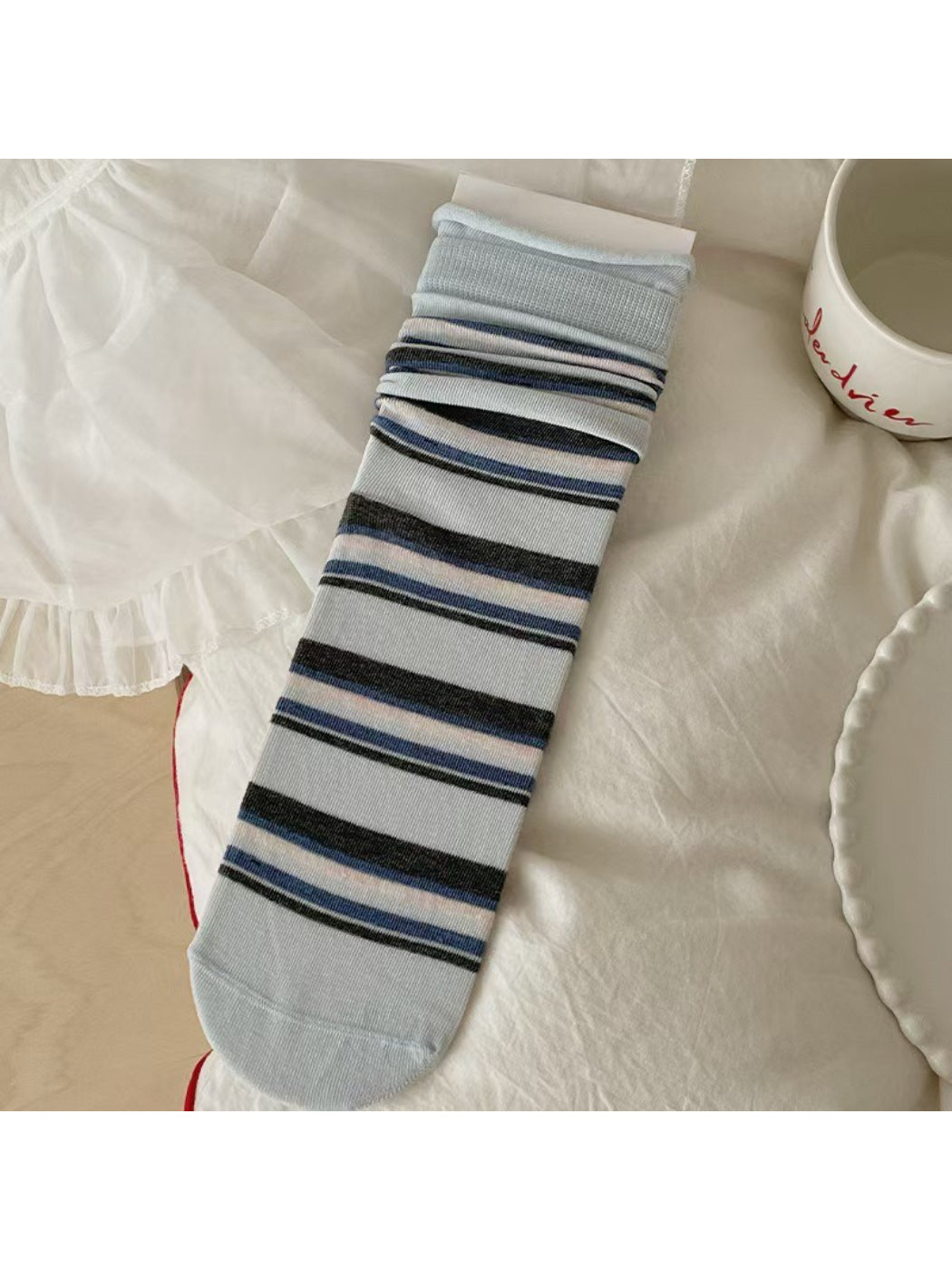 Rufia - Retro Stripe Daily Crew Socks product image 4