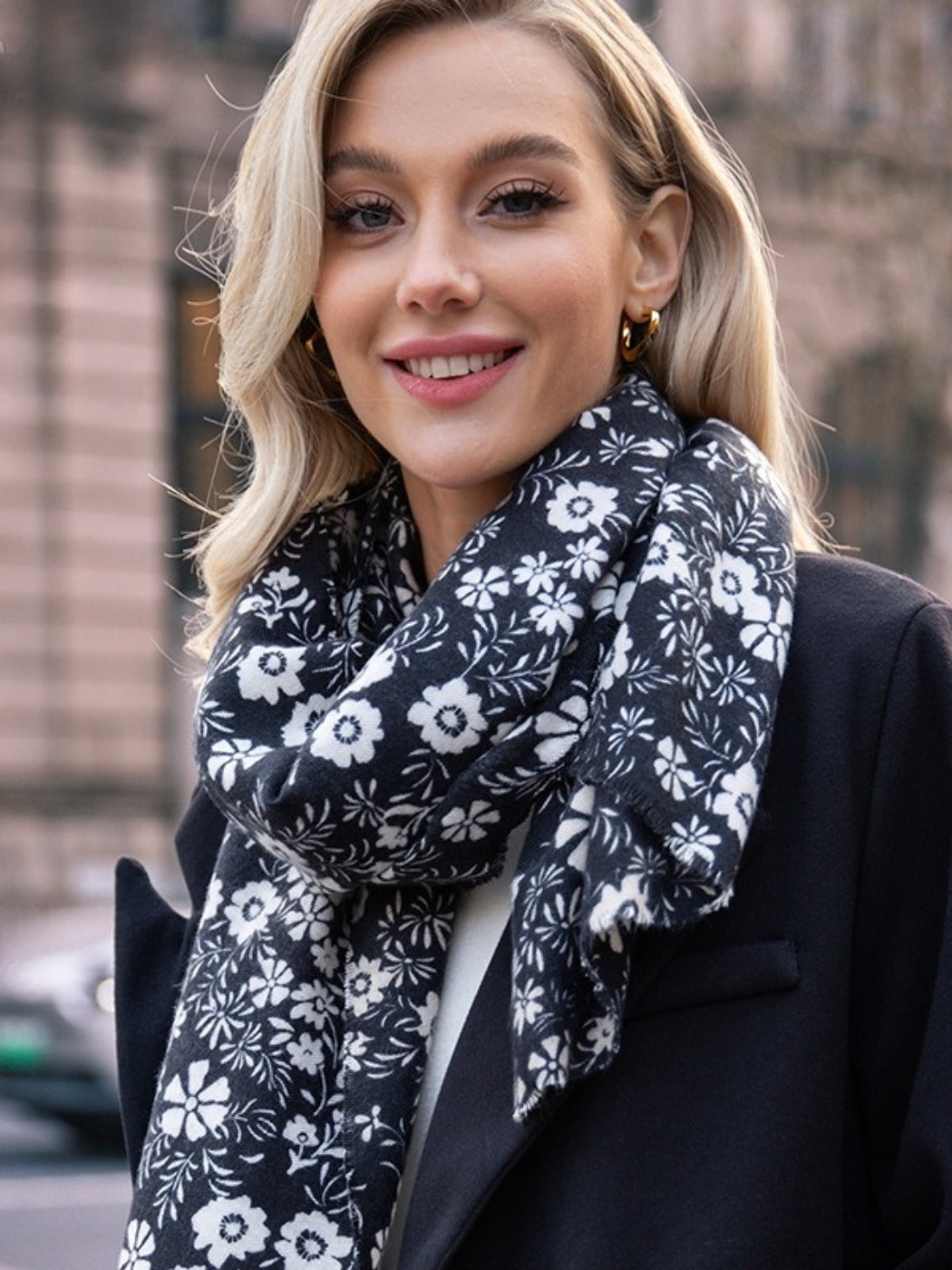 Scarvii - Winter Floral Print Scarf & Shawl